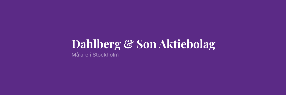 Dahlberg & Son Aktiebolag
