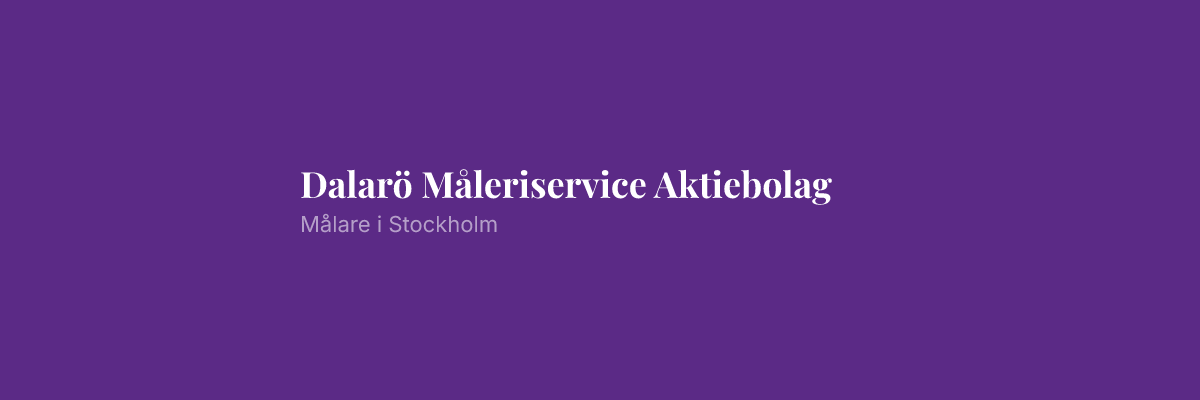 Dalarö Måleriservice Aktiebolag