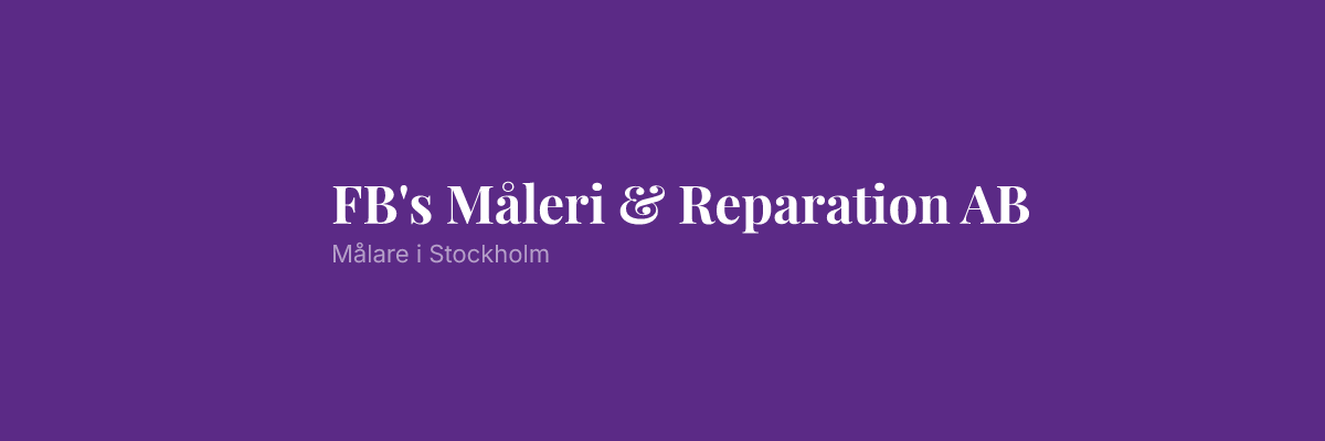 FB's Måleri & Reparation AB