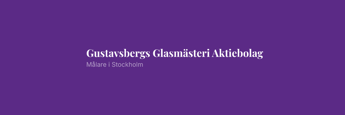 Gustavsbergs Glasmästeri Aktiebolag
