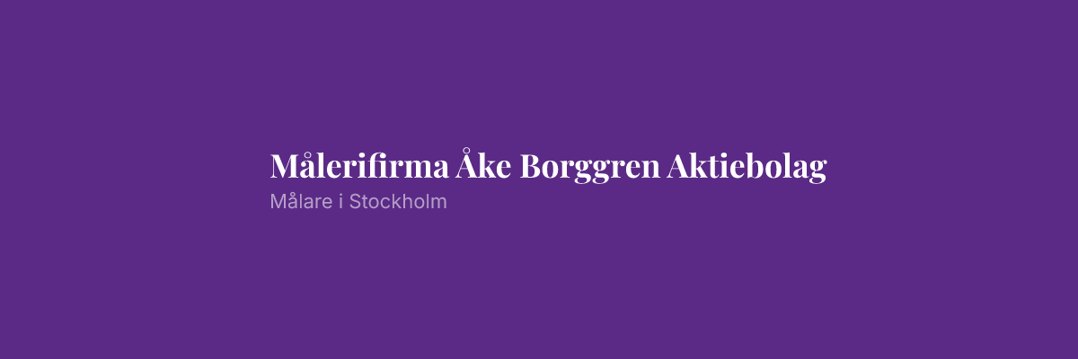 Målerifirma Åke Borggren Aktiebolag