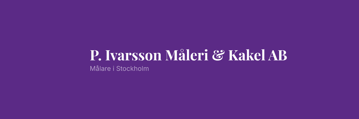 P. Ivarsson Måleri & Kakel AB