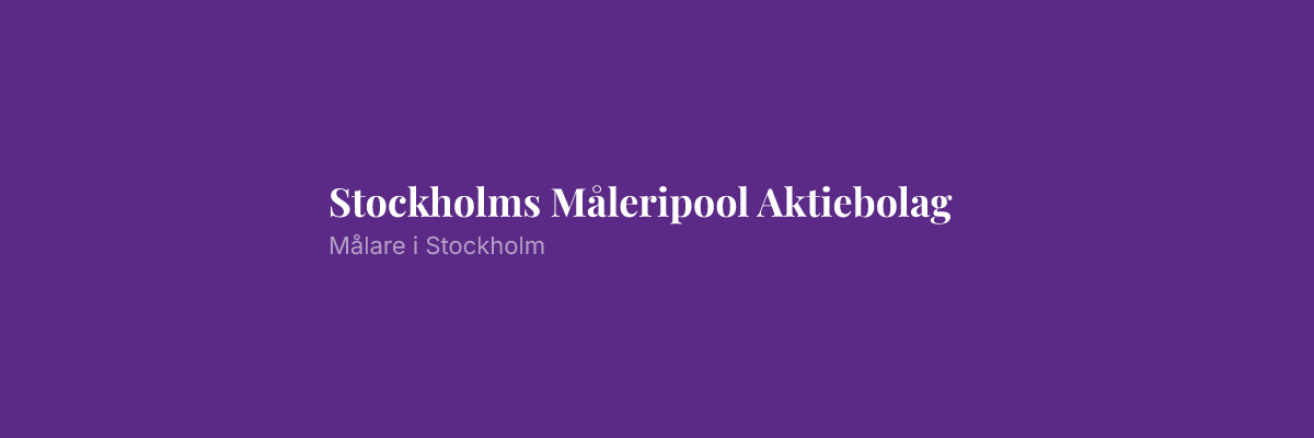 Stockholms Måleripool Aktiebolag