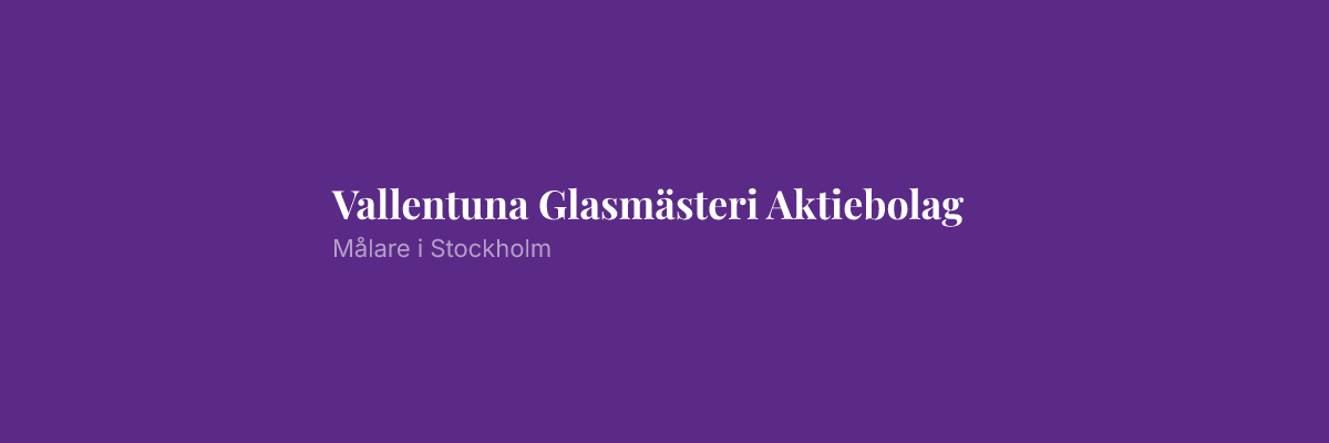 Vallentuna Glasmästeri Aktiebolag
