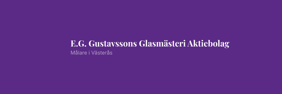 E.G. Gustavssons Glasmästeri Aktiebolag
