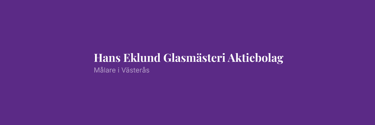 Hans Eklund Glasmästeri Aktiebolag