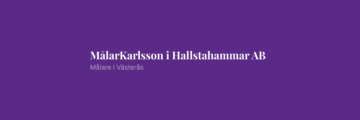 MålarKarlsson i Hallstahammar AB