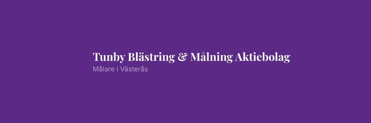 Tunby Blästring & Målning Aktiebolag