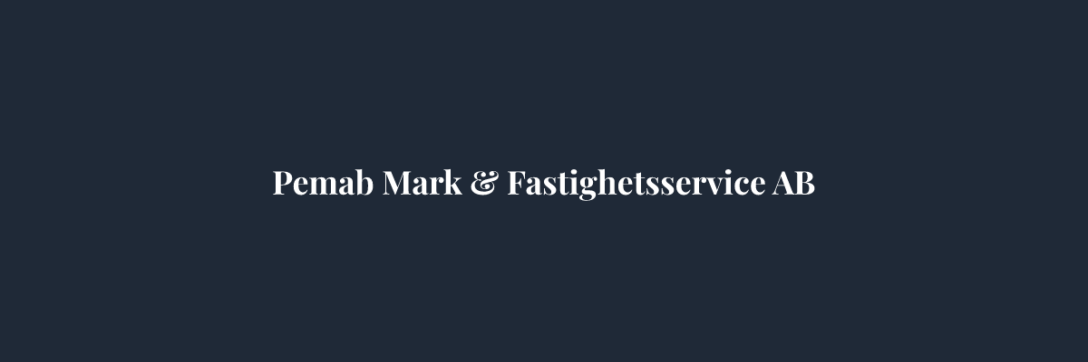 Pemab Mark & Fastighetsservice AB – Markarbete i Göteborg