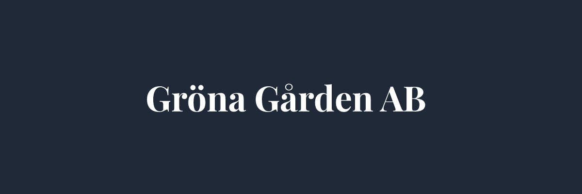 Gröna Gården AB – Markarbete i Helsingborg