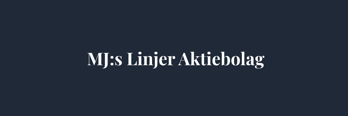 MJ:s Linjer Aktiebolag – Markarbete i Linköping