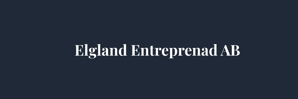 Elgland Entreprenad AB – Markarbete i Örebro