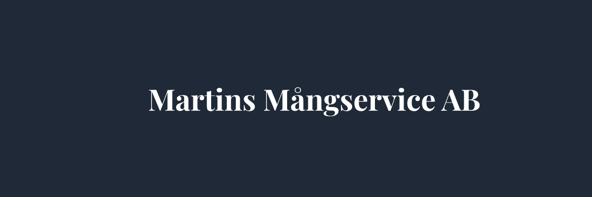 Martins Mångservice AB – Markarbete i Örebro