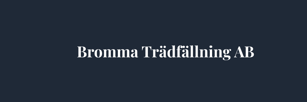 Bromma Trädfällning AB – Markarbete i Stockholm