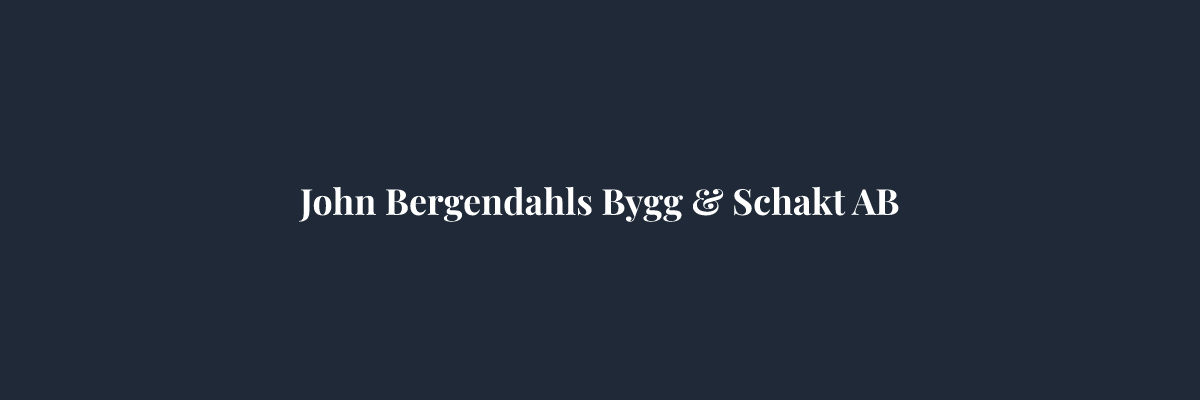 John Bergendahls Bygg & Schakt AB – Markarbete i Stockholm