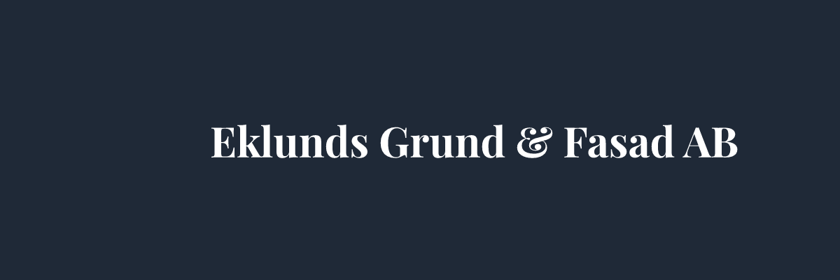 Eklunds Grund & Fasad AB – Markarbete i Uppsala