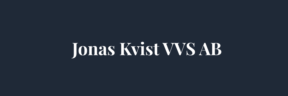 Jonas Kvist VVS AB – Markarbete i Uppsala