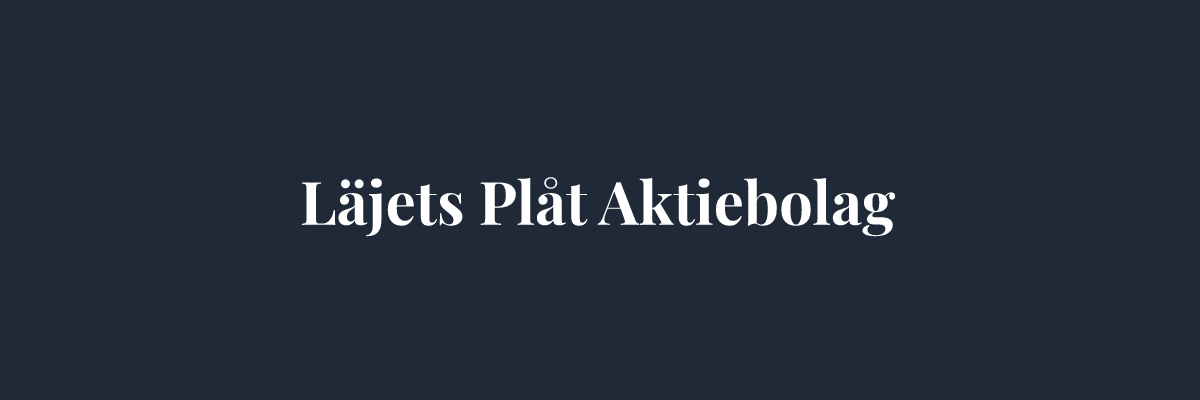 Läjets Plåt Aktiebolag – Plåtslagare i Göteborg