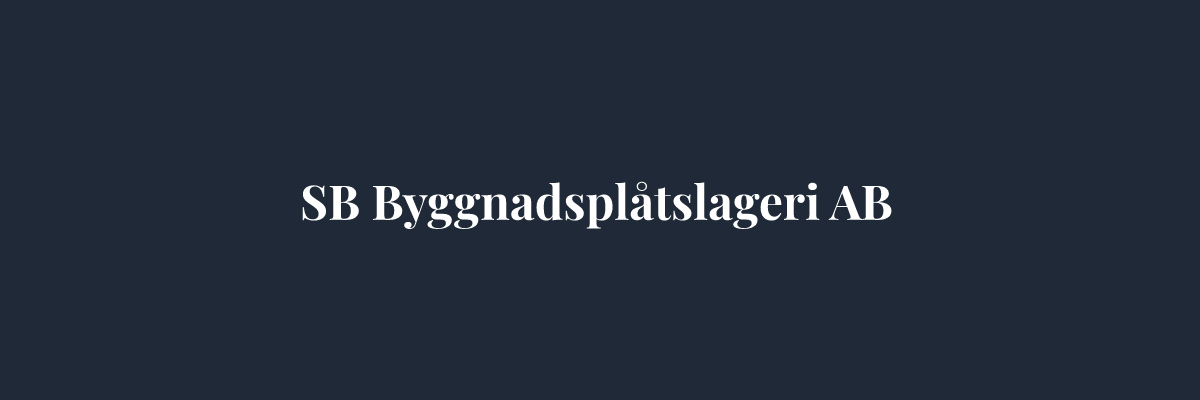 SB Byggnadsplåtslageri AB – Plåtslagare i Örebro