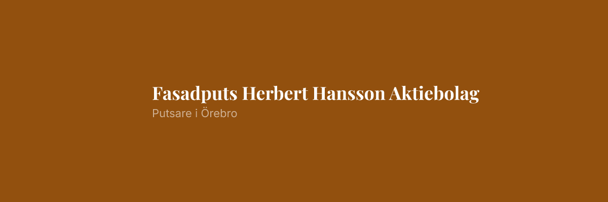 Fasadputs Herbert Hansson Aktiebolag
