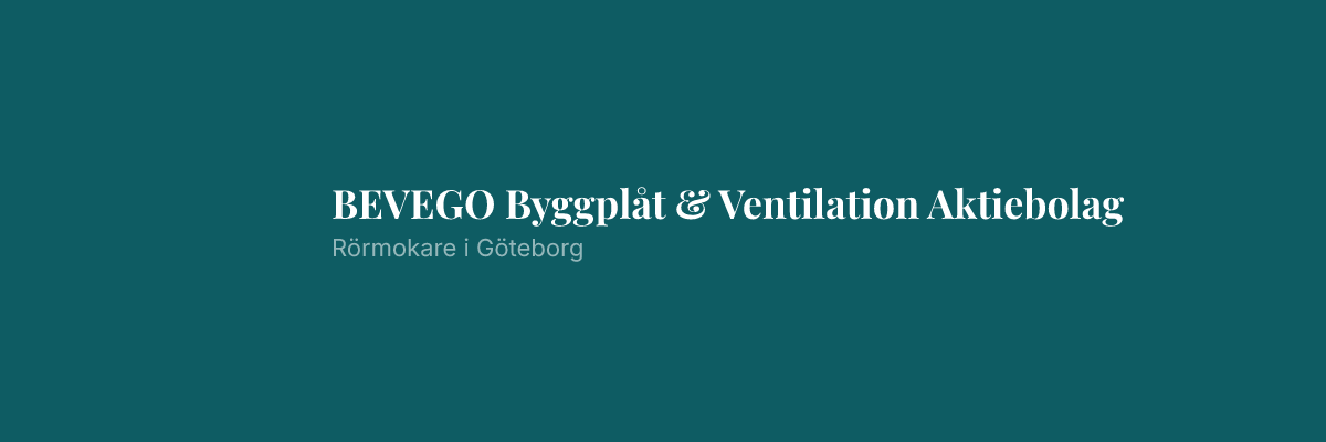 BEVEGO Byggplåt & Ventilation Aktiebolag