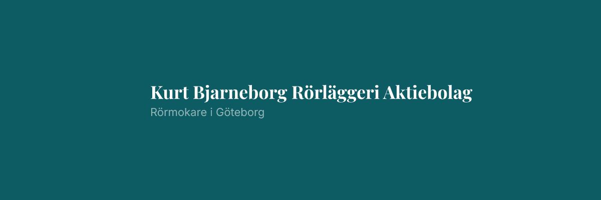 Kurt Bjarneborg Rörläggeri Aktiebolag