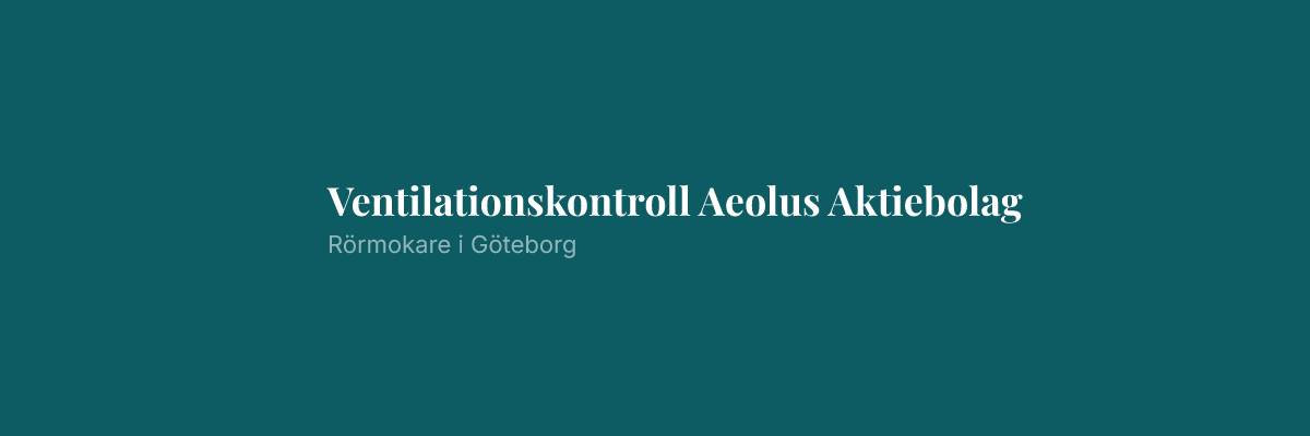 Ventilationskontroll Aeolus Aktiebolag