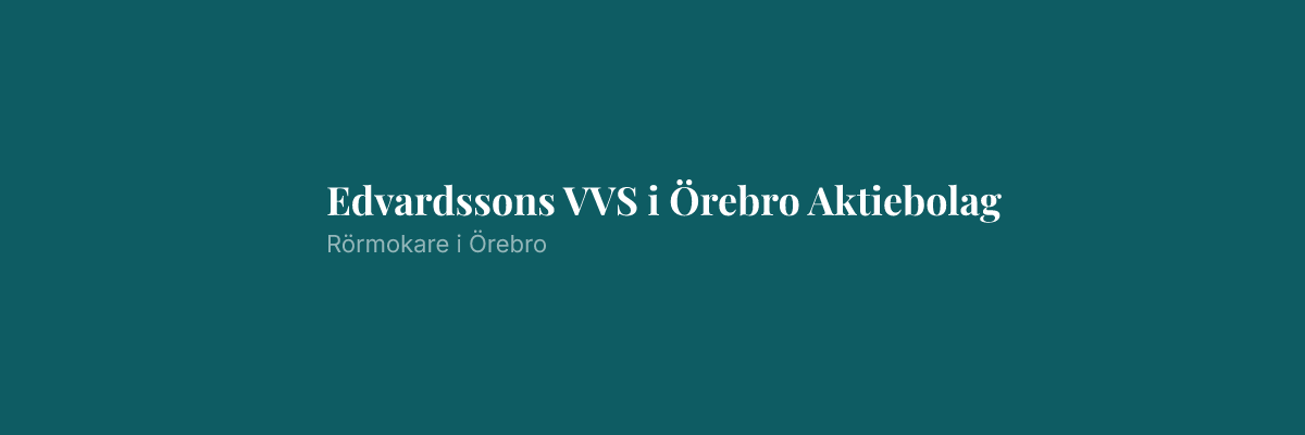 Edvardssons VVS i Örebro Aktiebolag