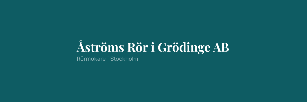 Åströms Rör i Grödinge AB
