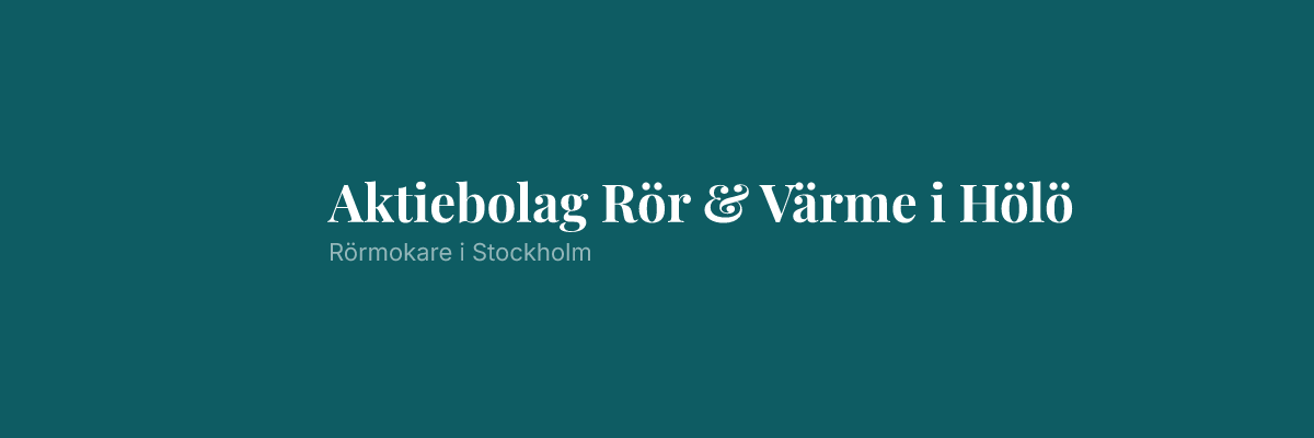 Aktiebolag Rör & Värme i Hölö
