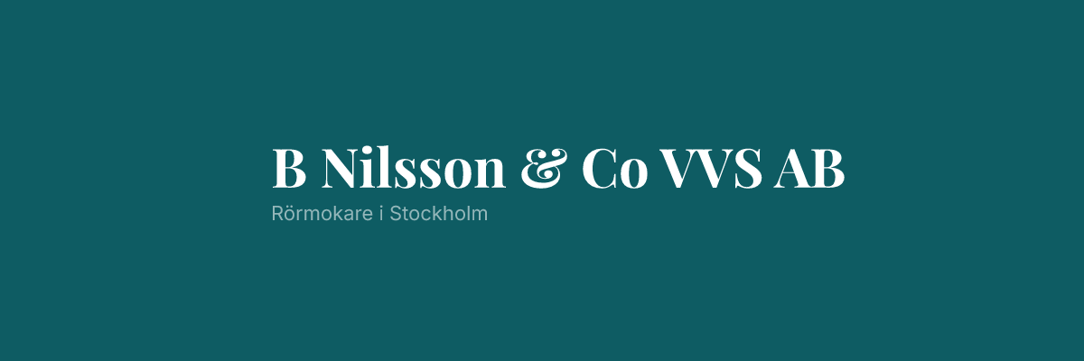 B Nilsson & Co VVS AB