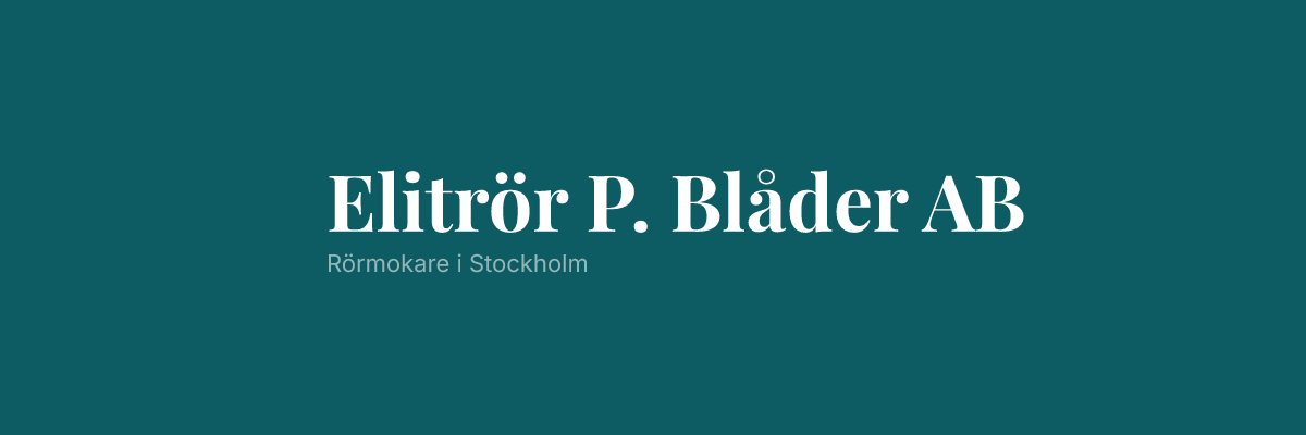 Elitrör P. Blåder AB