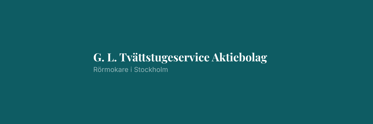 G. L. Tvättstugeservice Aktiebolag