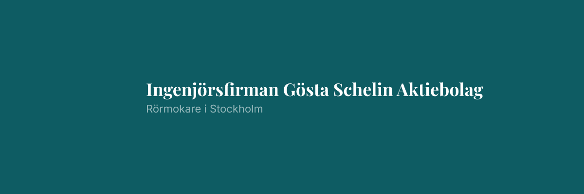 Ingenjörsfirman Gösta Schelin Aktiebolag