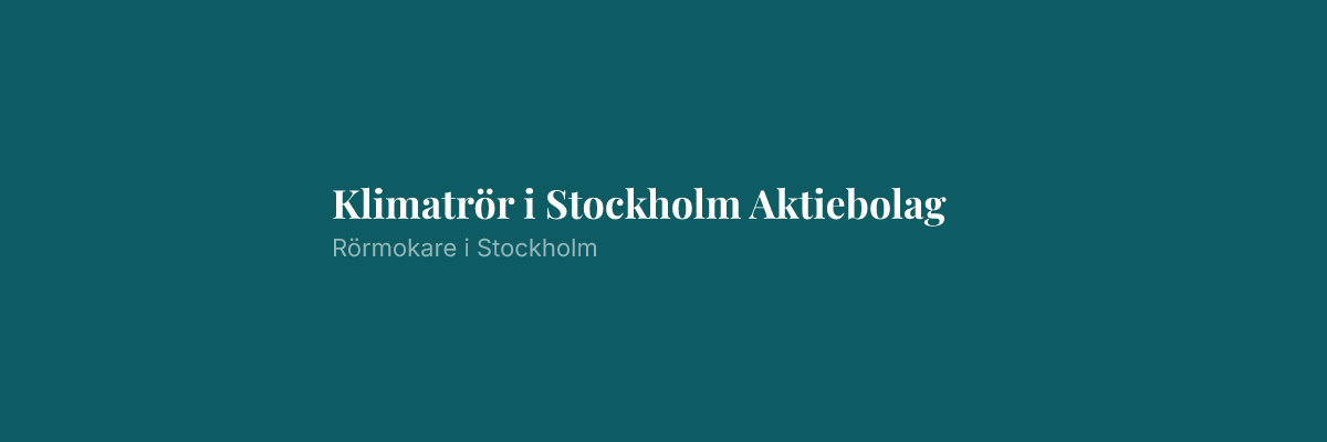 Klimatrör i Stockholm Aktiebolag
