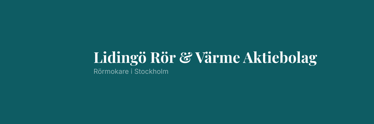 Lidingö Rör & Värme Aktiebolag