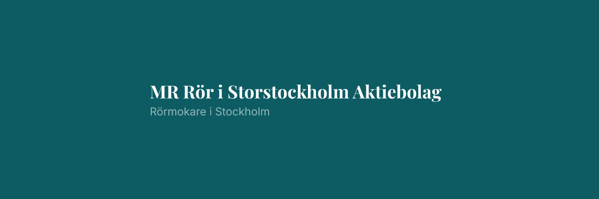 MR Rör i Storstockholm Aktiebolag
