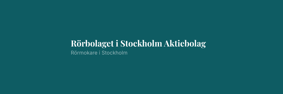 Rörbolaget i Stockholm Aktiebolag