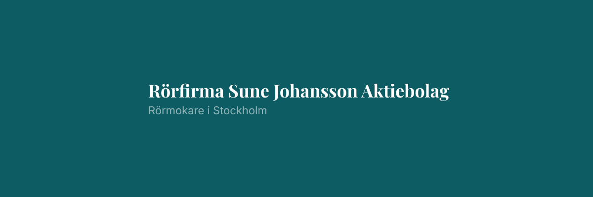 Rörfirma Sune Johansson Aktiebolag