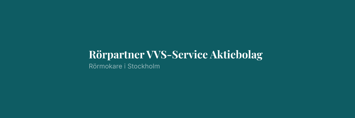 Rörpartner VVS-Service Aktiebolag