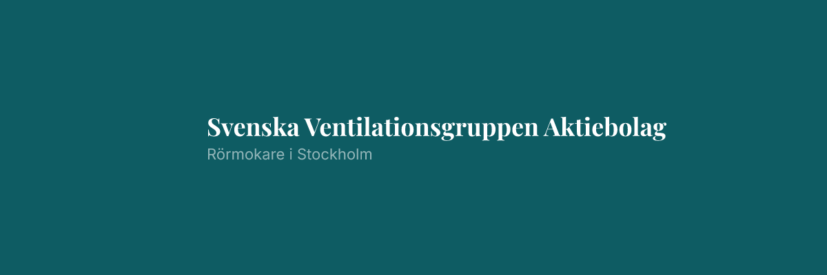 Svenska Ventilationsgruppen Aktiebolag