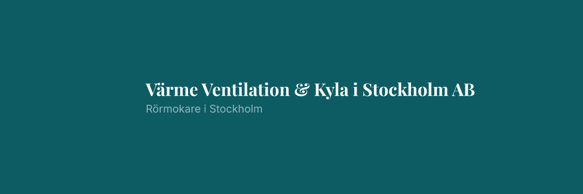 Värme Ventilation & Kyla i Stockholm AB