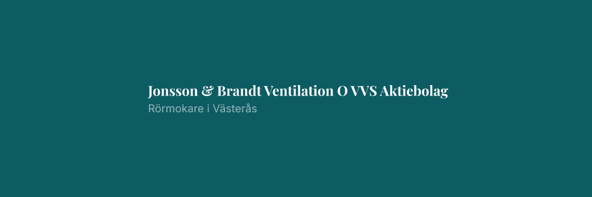 Jonsson & Brandt Ventilation O VVS Aktiebolag