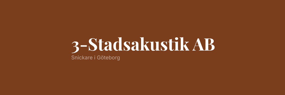 3-Stadsakustik AB
