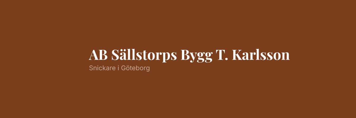 AB Sällstorps Bygg T. Karlsson