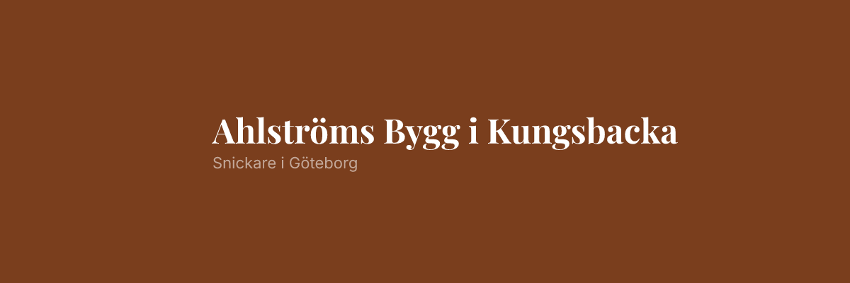 Ahlströms Bygg i Kungsbacka