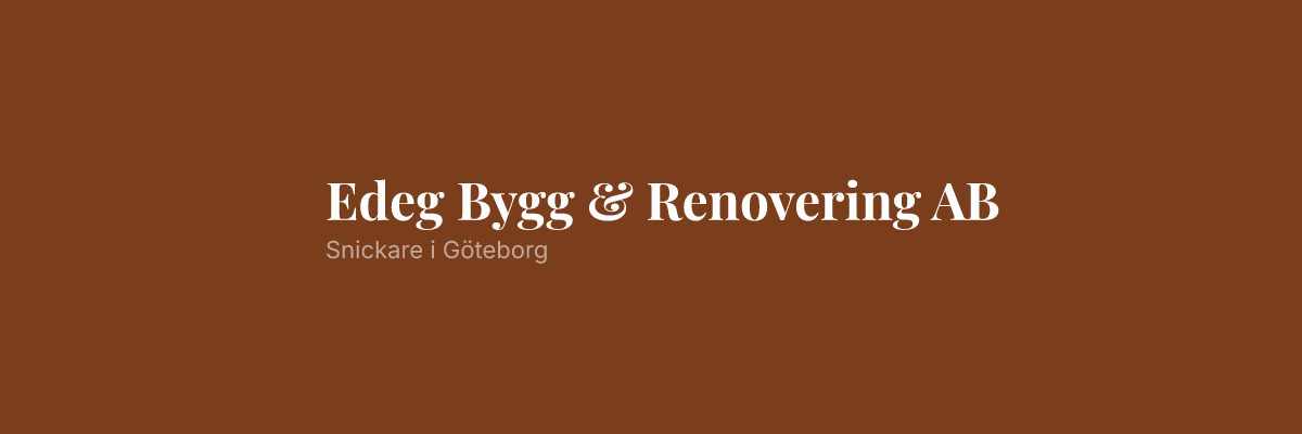 Edeg Bygg & Renovering AB