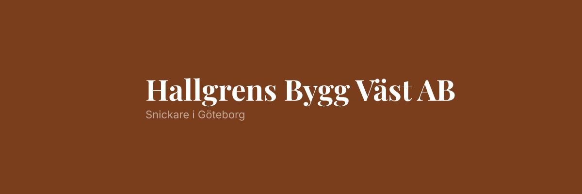 Hallgrens Bygg Väst AB