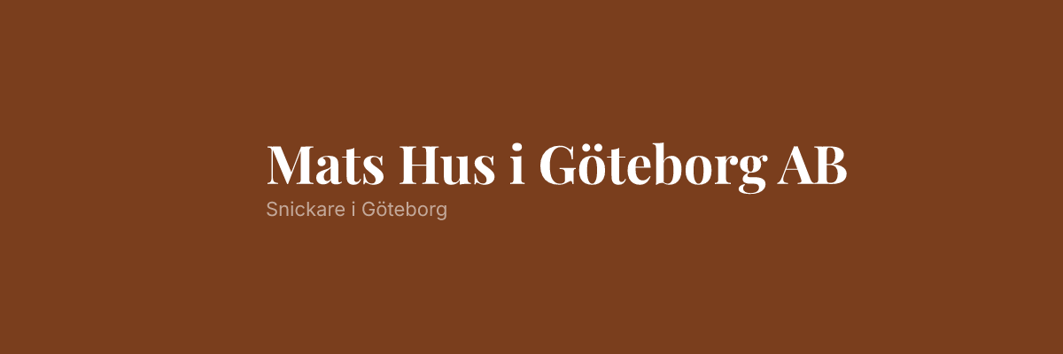 Mats Hus i Göteborg AB