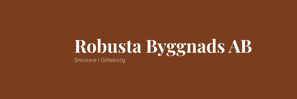 Robusta Byggnads AB